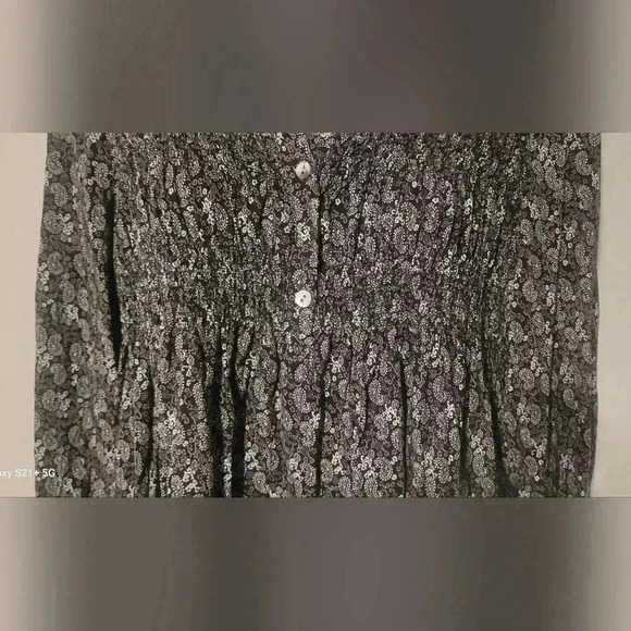 Beachlunchlounge top, Black/White/Brown, Paisley pattern, medium - Picture 3 of 9